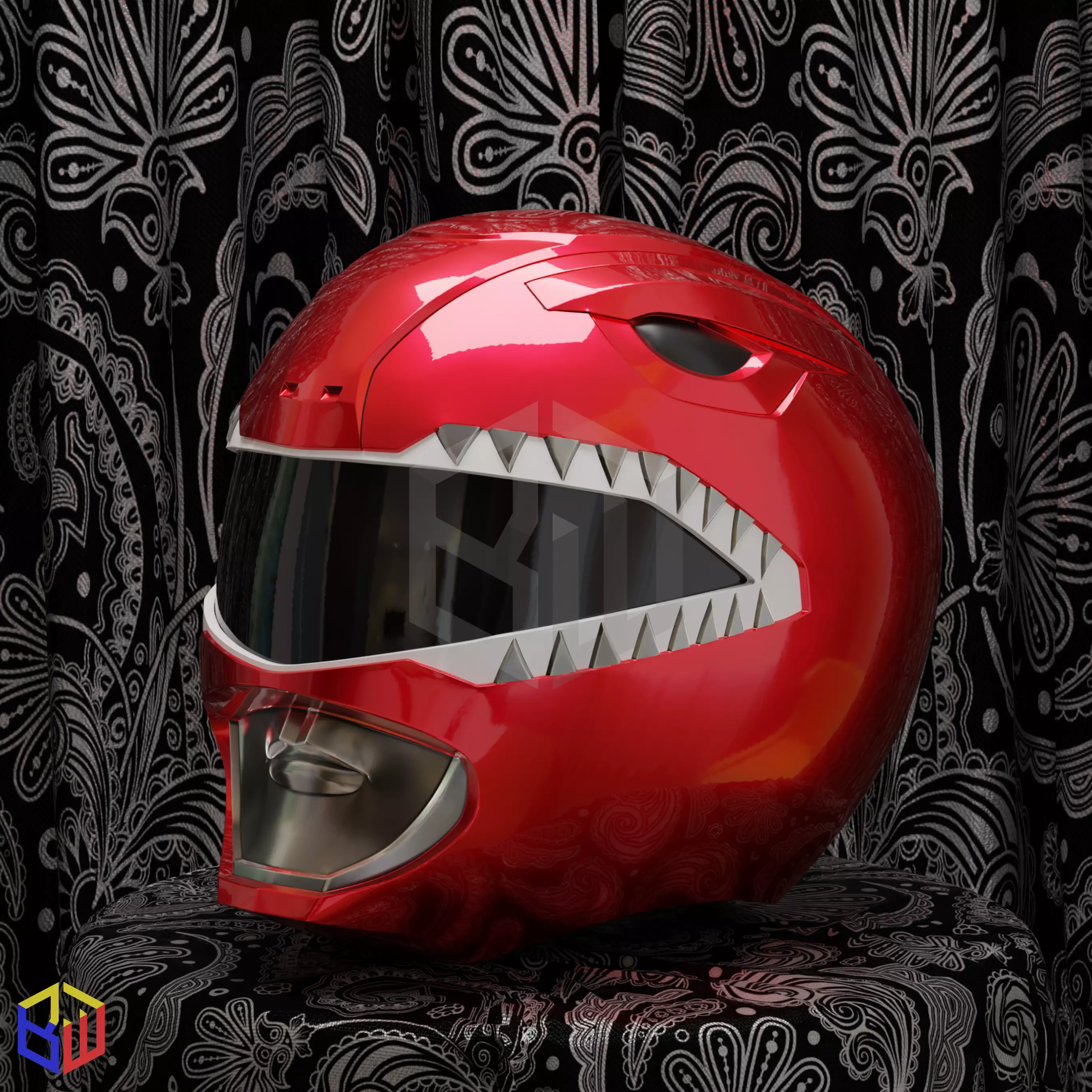 Mighty Morphin Power Rangers Red Ranger Helmet 3D print model_0
