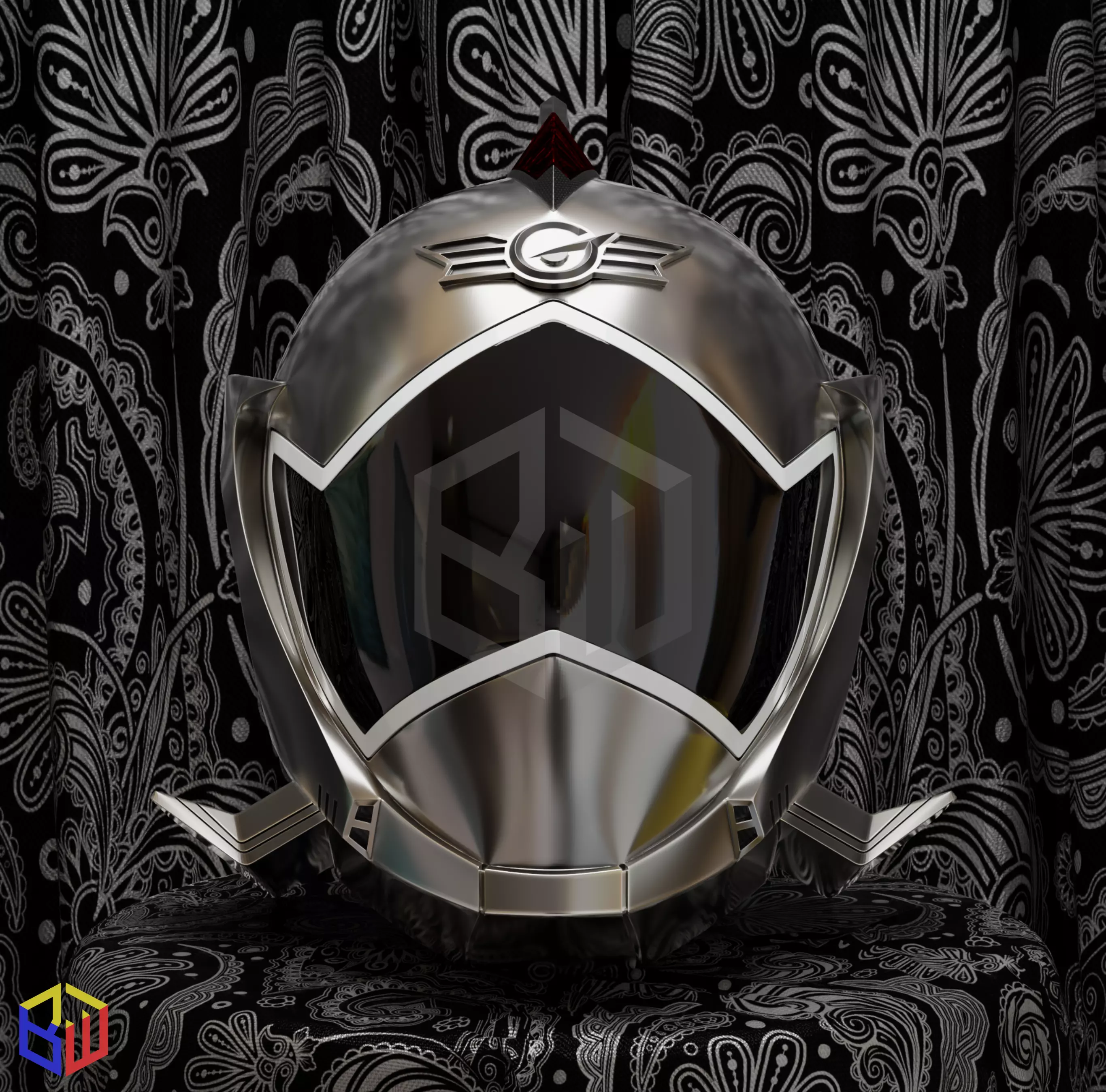Power Rangers RPM Silver Ranger Helmet 3D print model_0