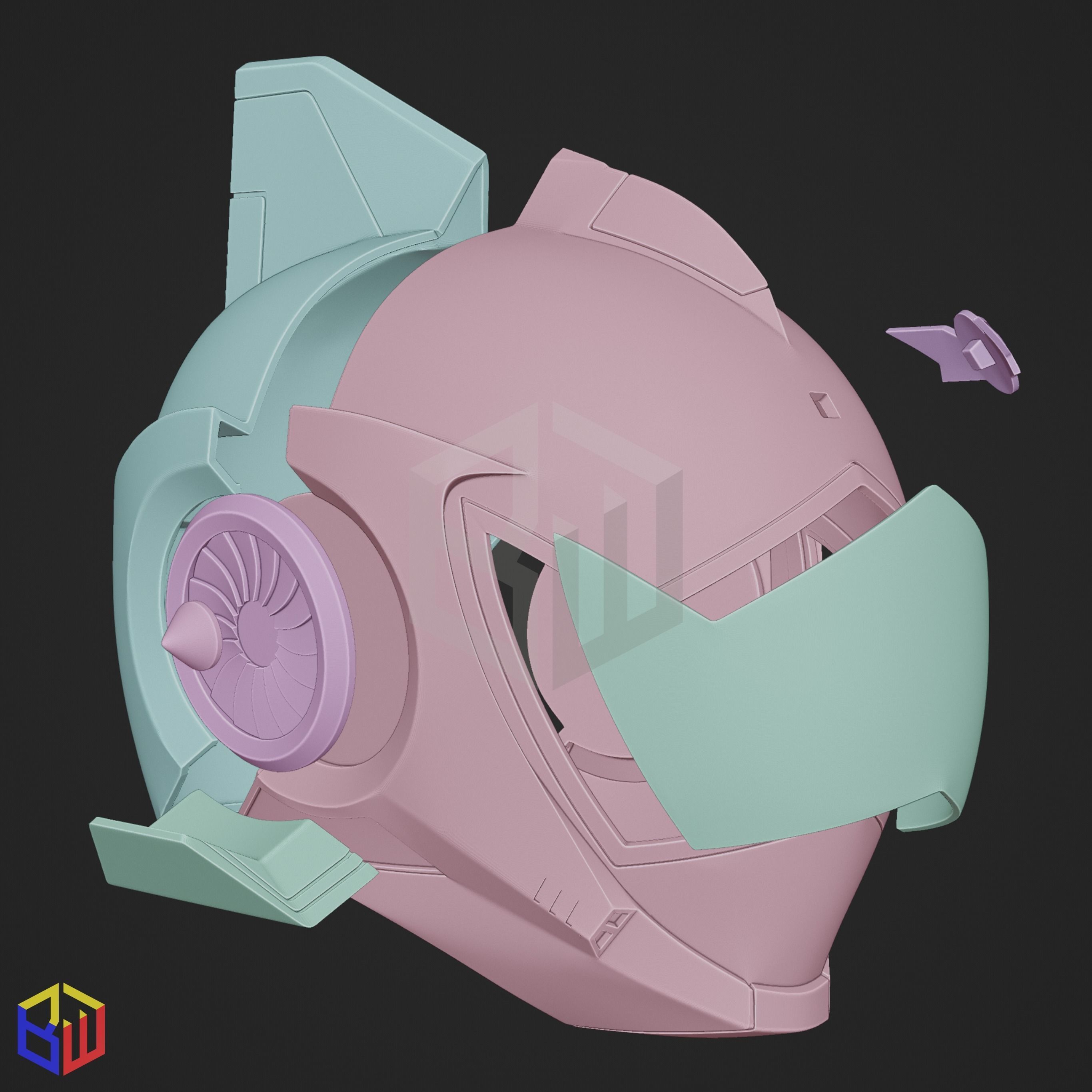 Power Rangers RPM Silver Ranger Helmet 3D print model_4