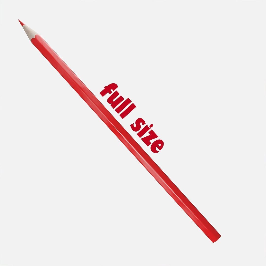 COLOUR PENCILS Low-poly 3D model_1