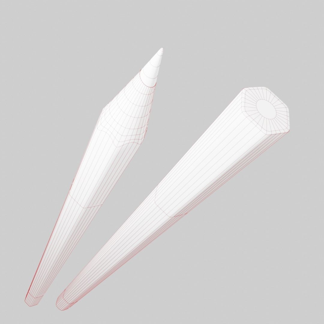 COLOUR PENCILS Low-poly 3D model_5
