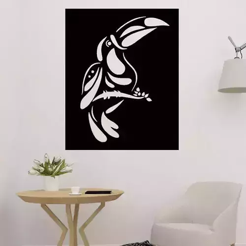 Woodpecker Baffle Frame Mural