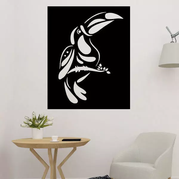 Woodpecker Baffle Frame Mural 3D print model_0