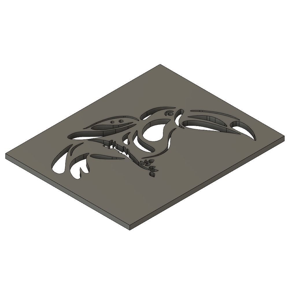 Woodpecker Baffle Frame Mural 3D print model_2