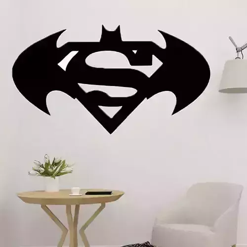 Superman and Batman Wall Decor