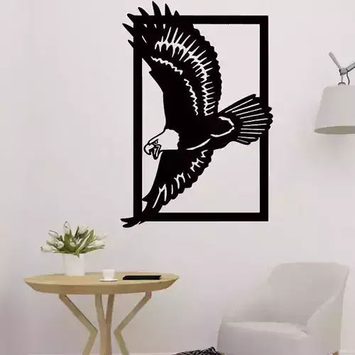 Eagle Wall Sculpture 2D 3D print model