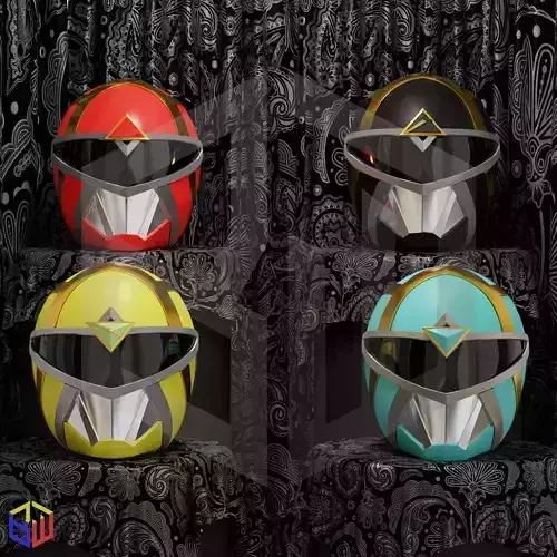 Power Rangers Omega Rangers Helmet 3D print model