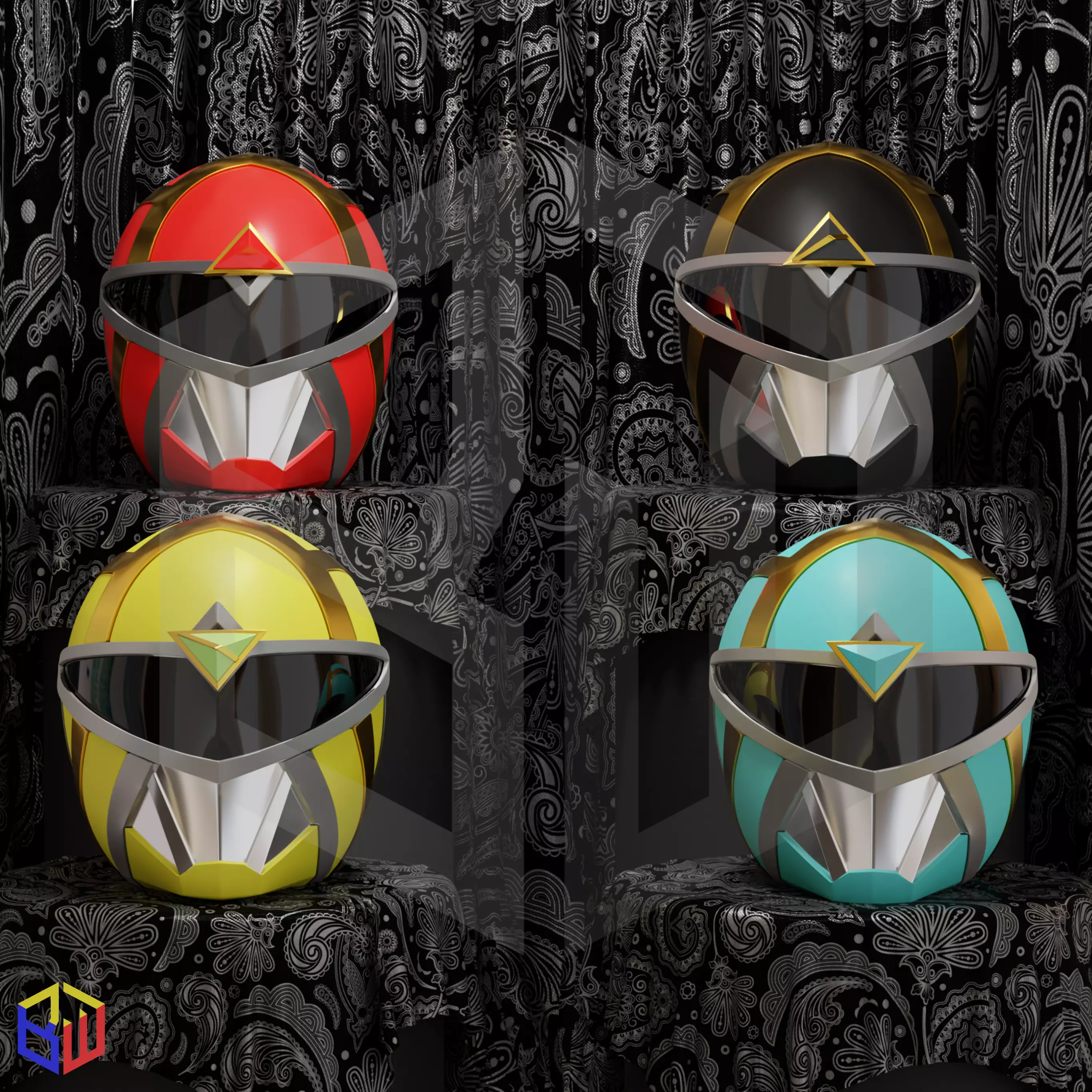 Power Rangers Omega Rangers Helmet 3D print model_0