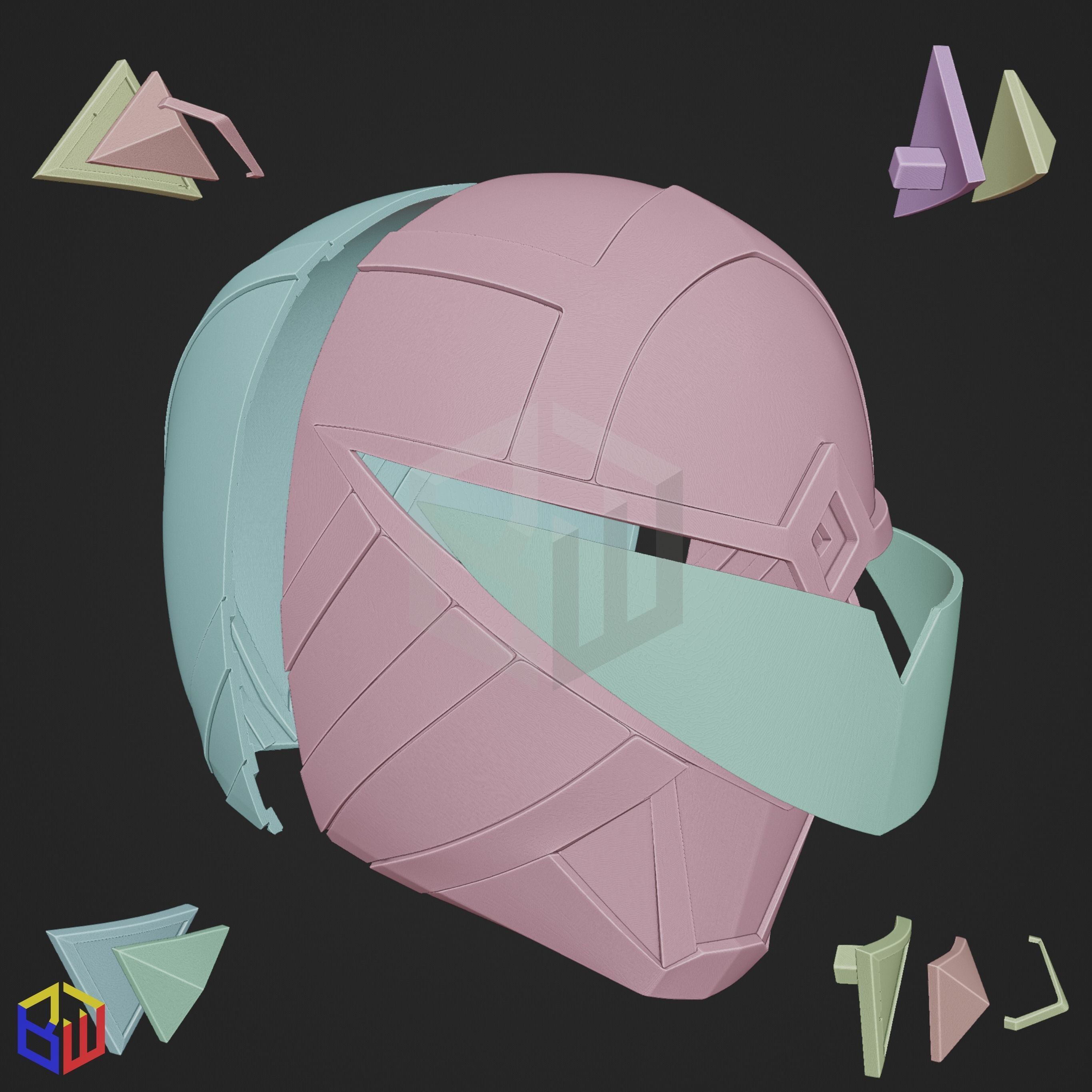 Power Rangers Omega Rangers Helmet 3D print model_2