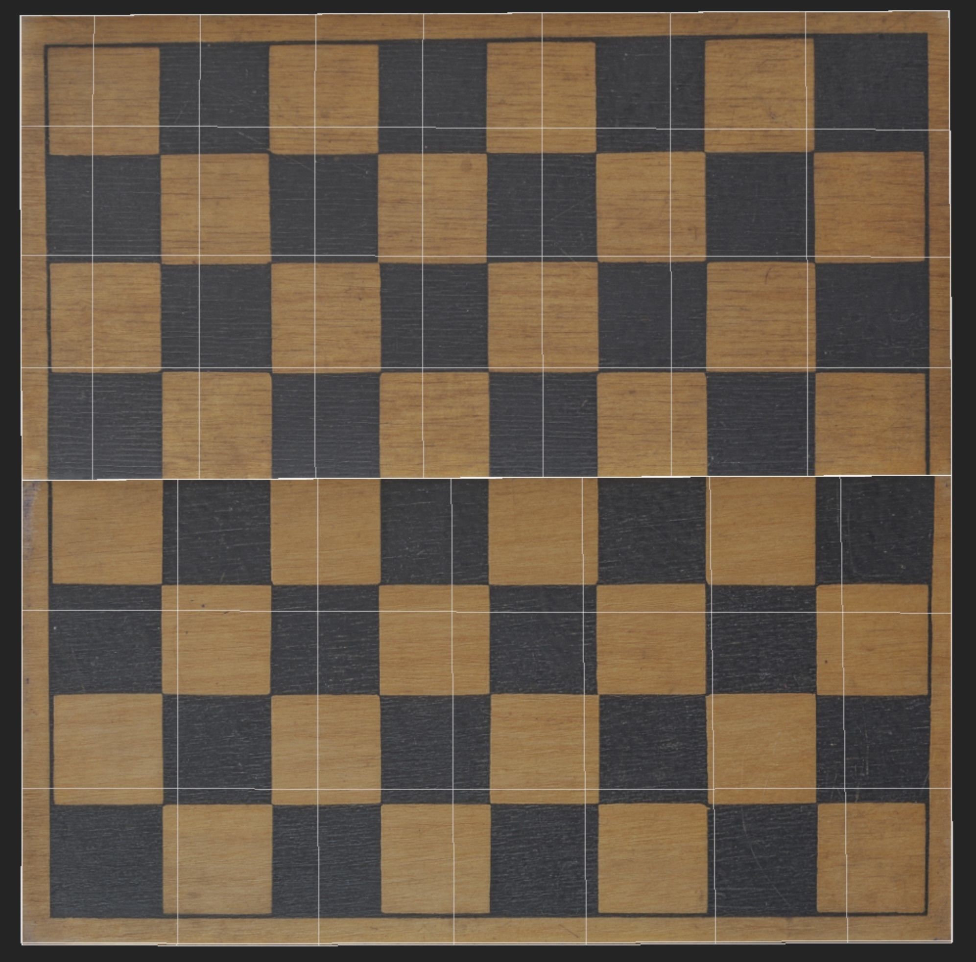Chess set wooden board with checkers Low-poly 3D model_15