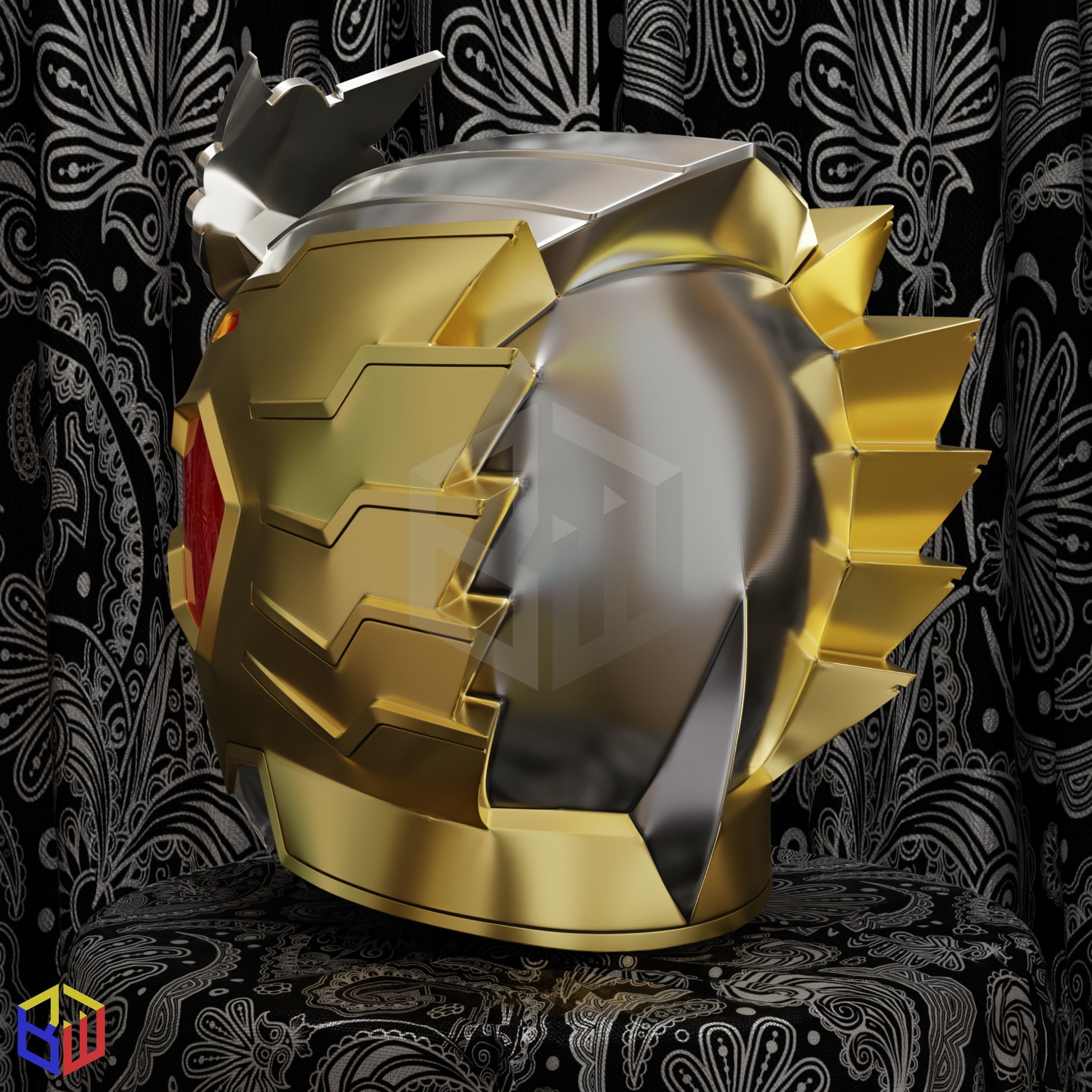 Power Rangers Robo Knight Helmet 3D print model_3