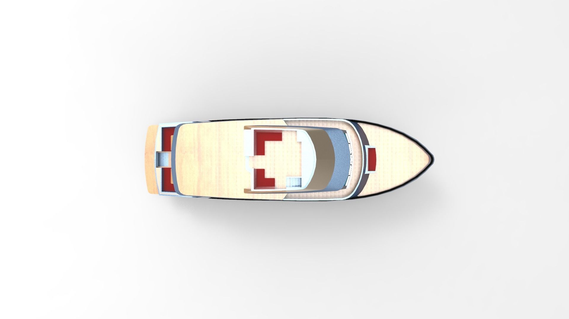 Mini passanger ship 3D model_3