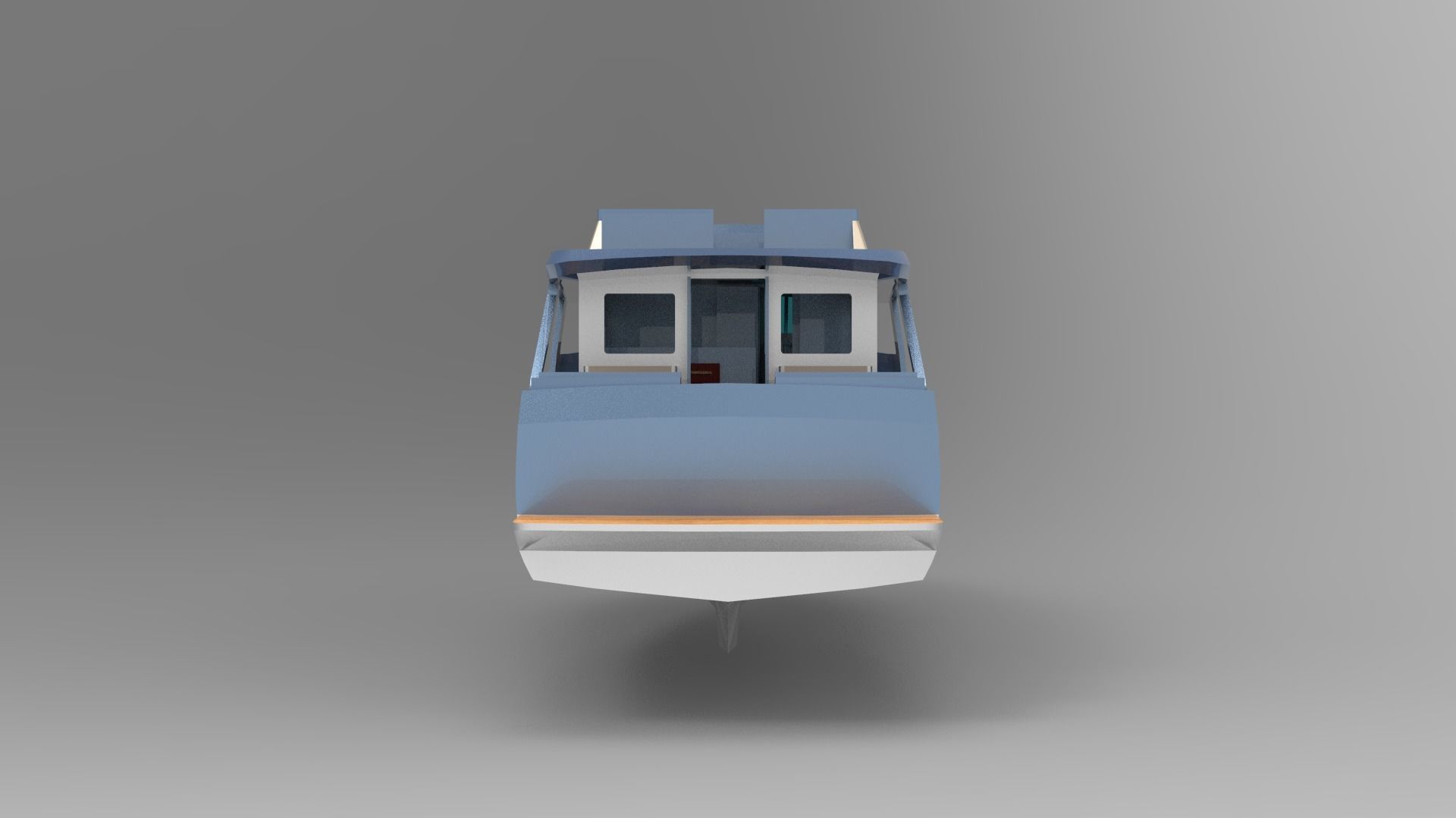 Mini passanger ship 3D model_6