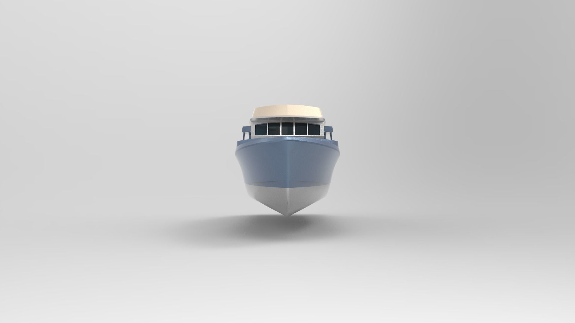 Mini passanger ship 3D model_5