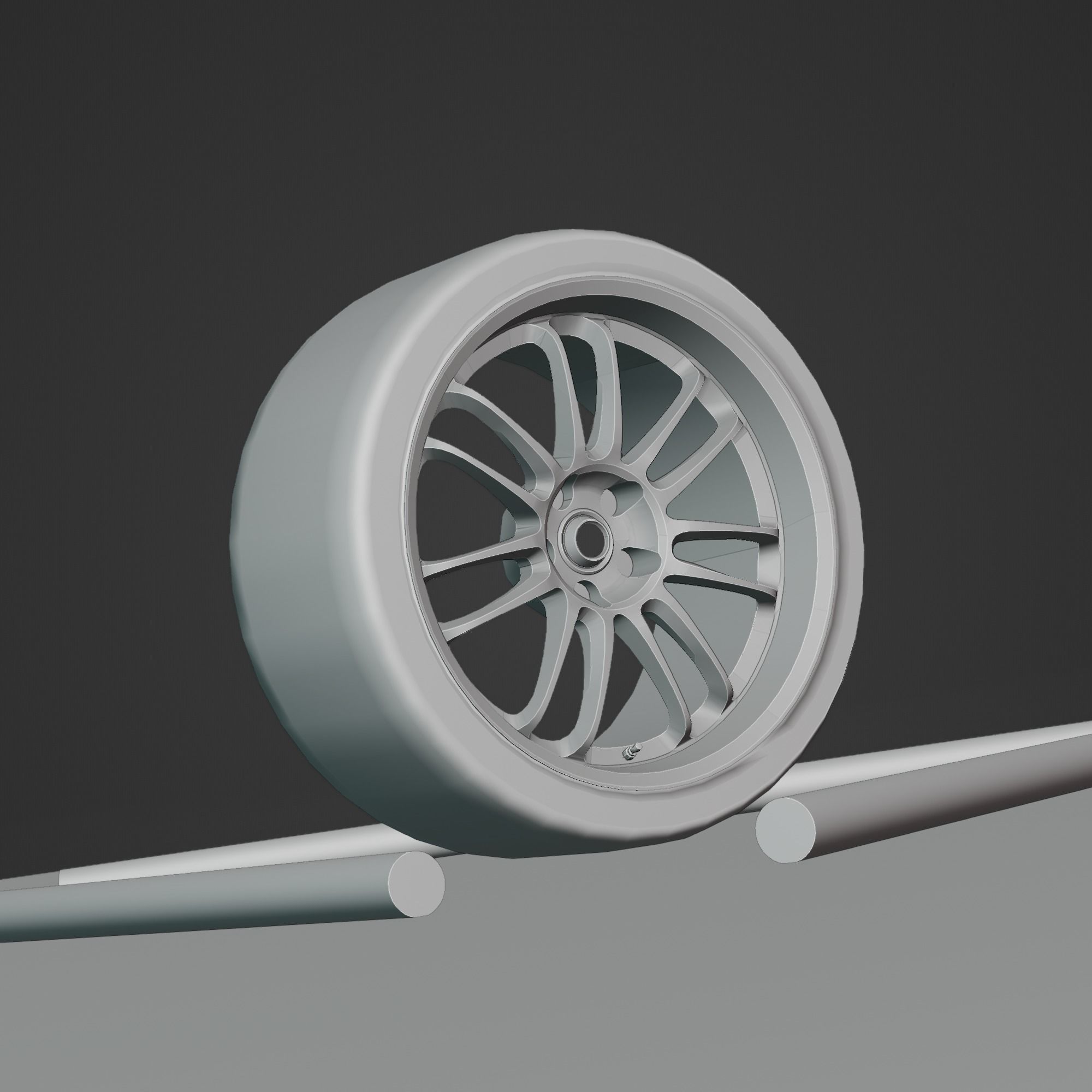 Rays Volk Racing RE30 Clubsport II Low-poly 3D model_2