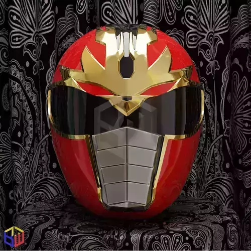 Power Rangers Squadron Red Ranger Helmet 3D print model