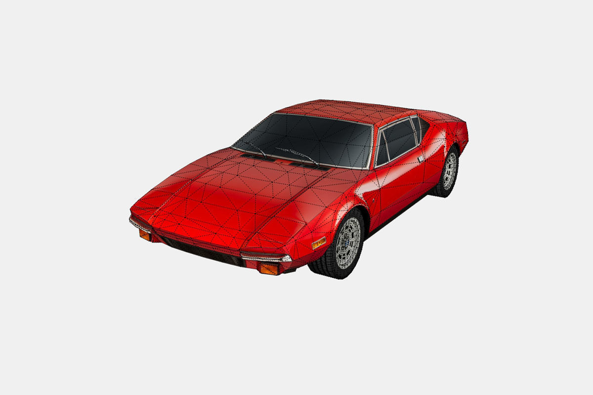De Tomaso Pantera 1974 Low-poly 3D model_16