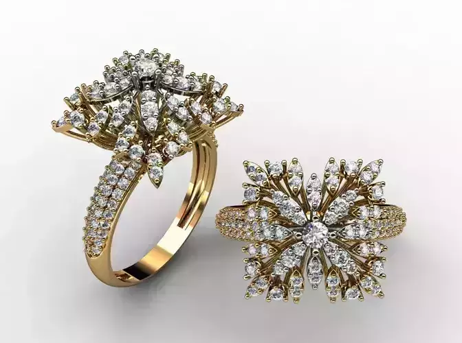 modern women rings diamond model