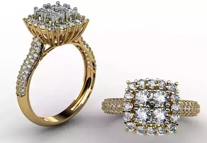 modern women rings diamond model