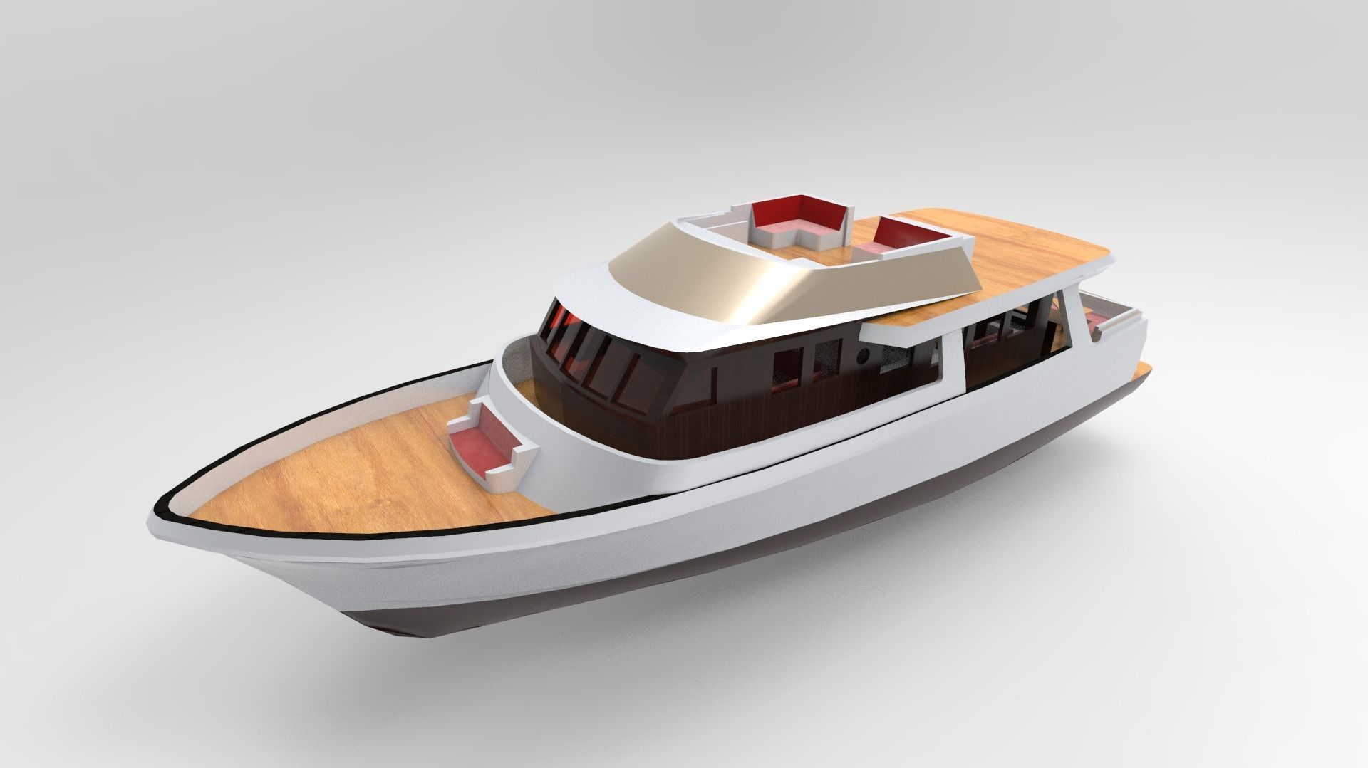 Mini passanger Ship B 3D model_3