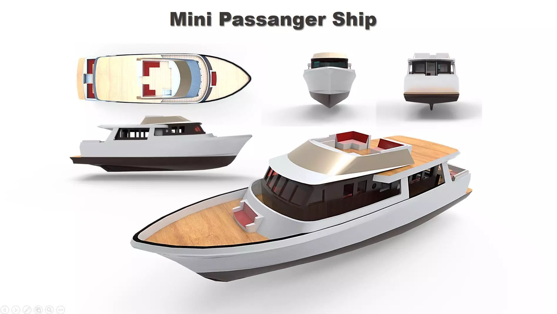 Mini passanger Ship B 3D model_0