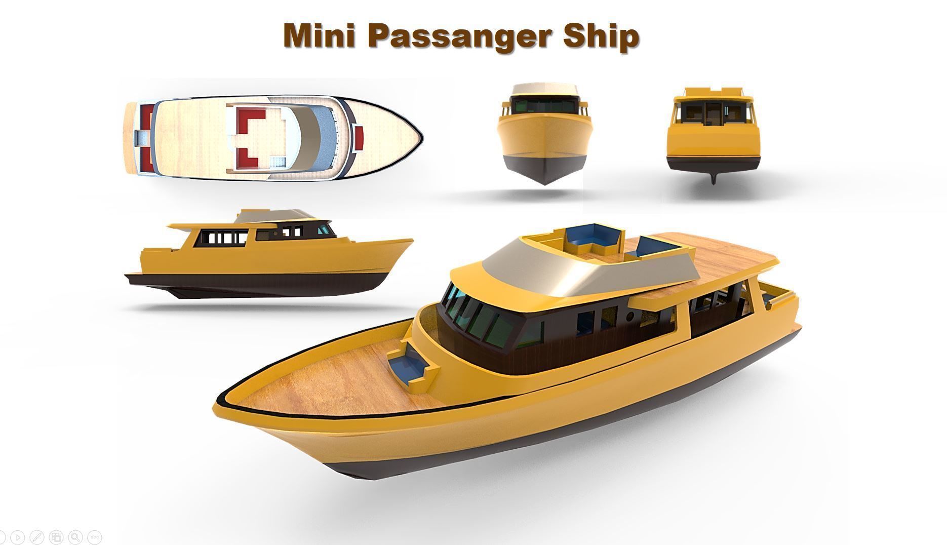 Mini passanger ship C 3D model | CGTrader