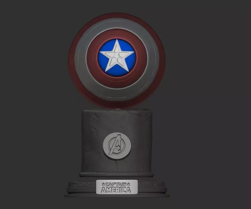 captain america shield 3D print model_0