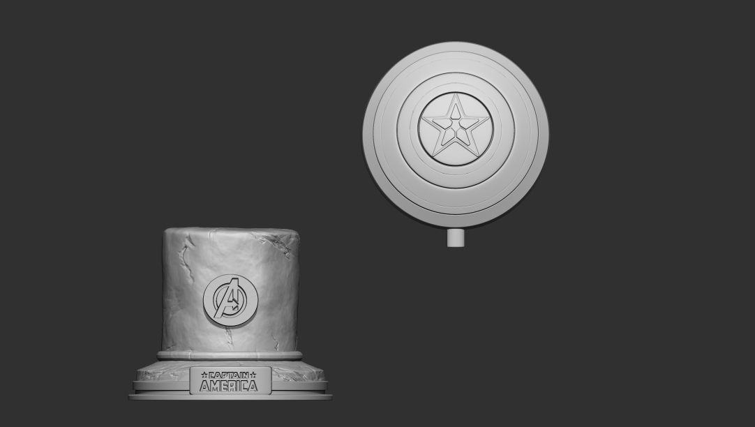 captain america shield 3D print model_3
