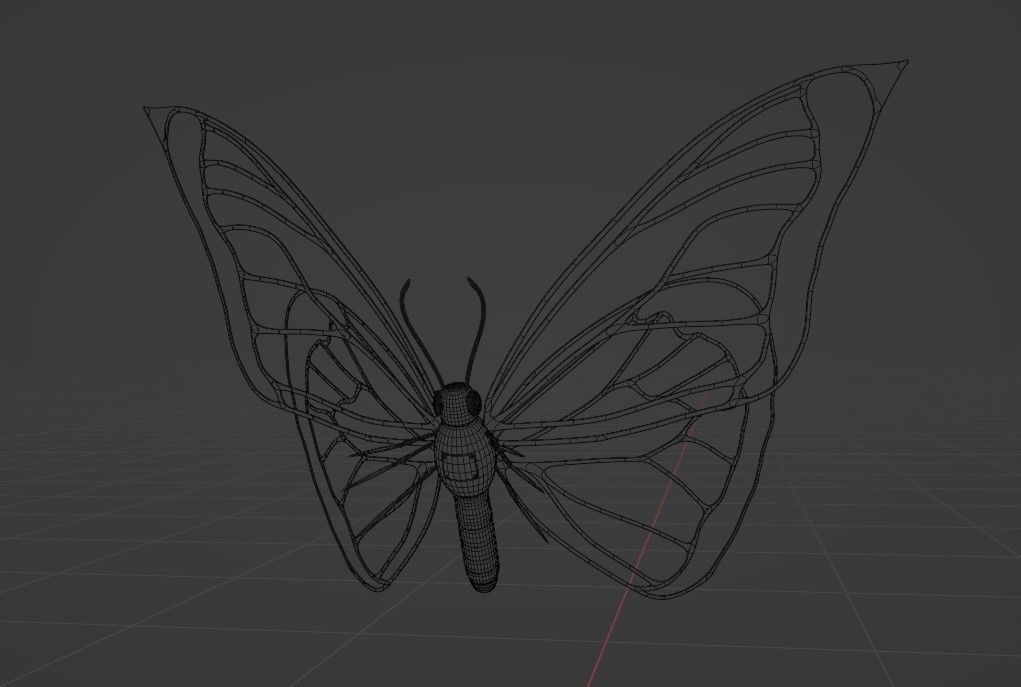 Mechanical butterfly 3D model_7