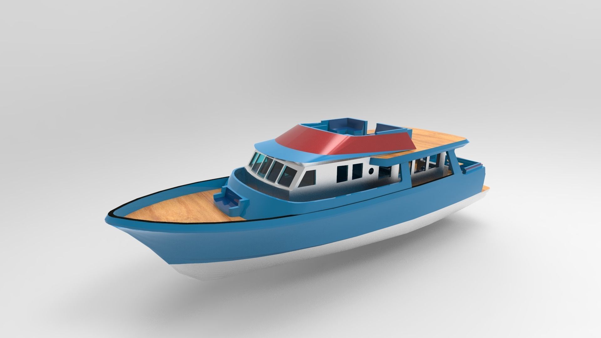 Mini passanger ship D 3D model_3