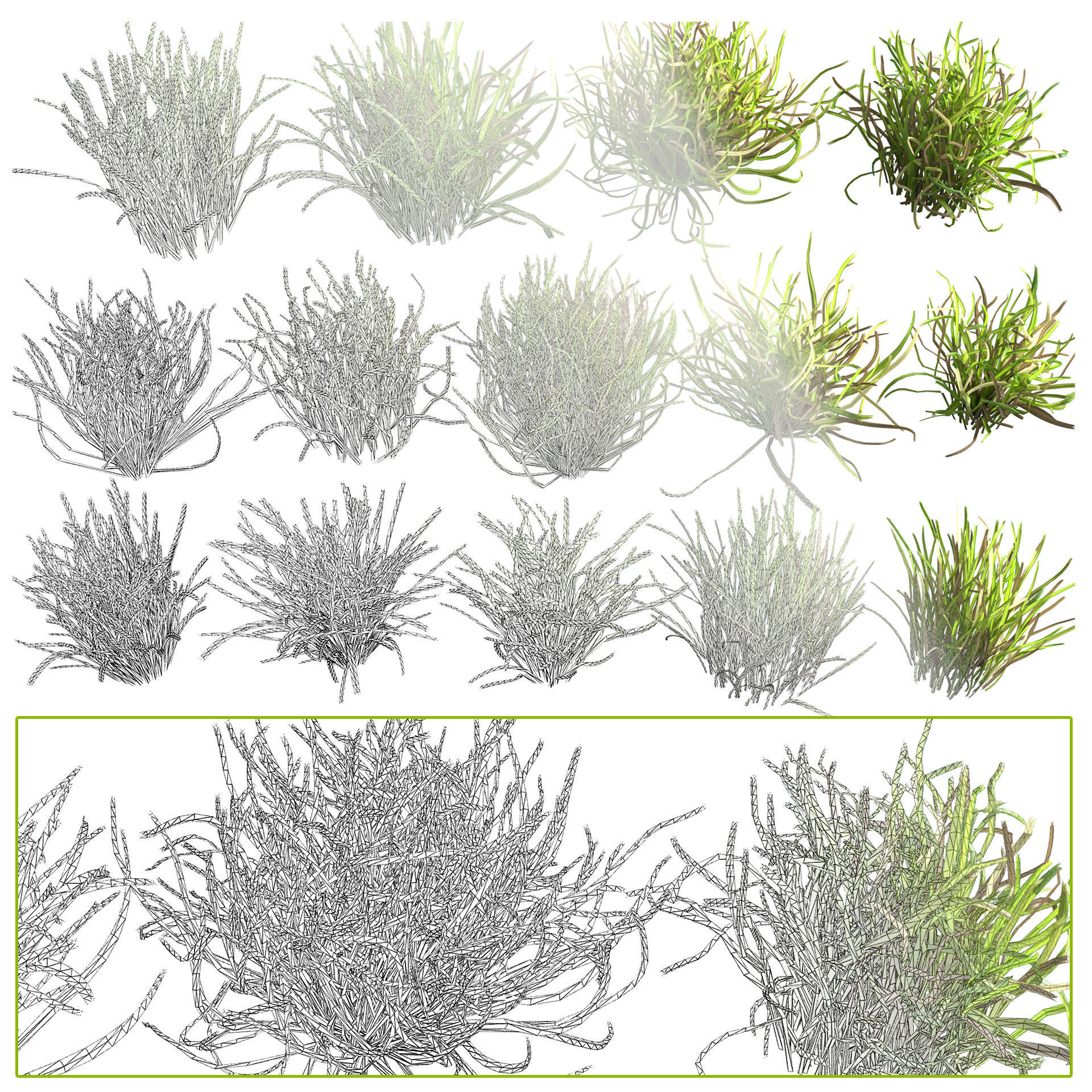 lawn landscape 3D model_6