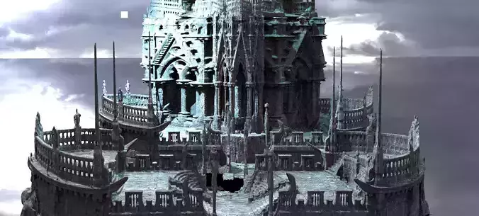 Poseidon Dark Towers Kitbash 1  3D model