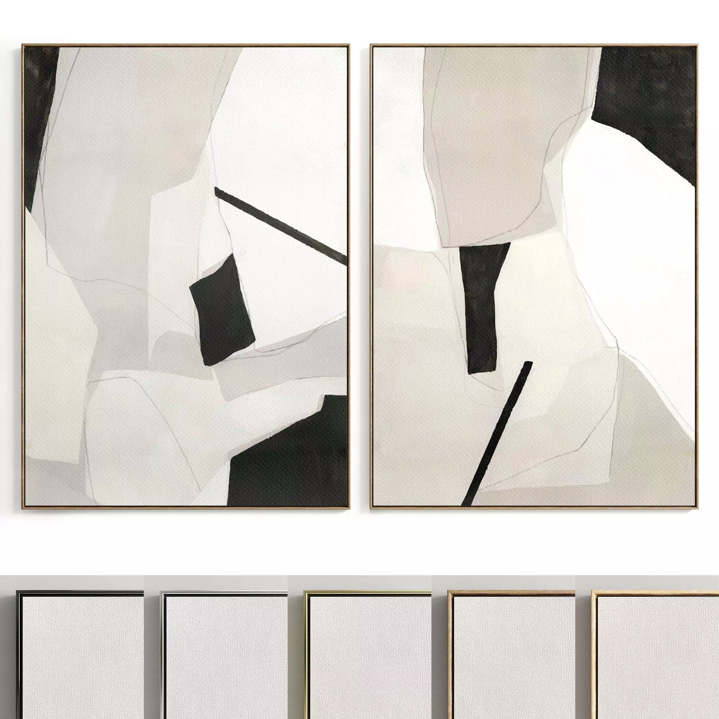 Plaster Two Photo Frame 72 Low-poly 3D model_0