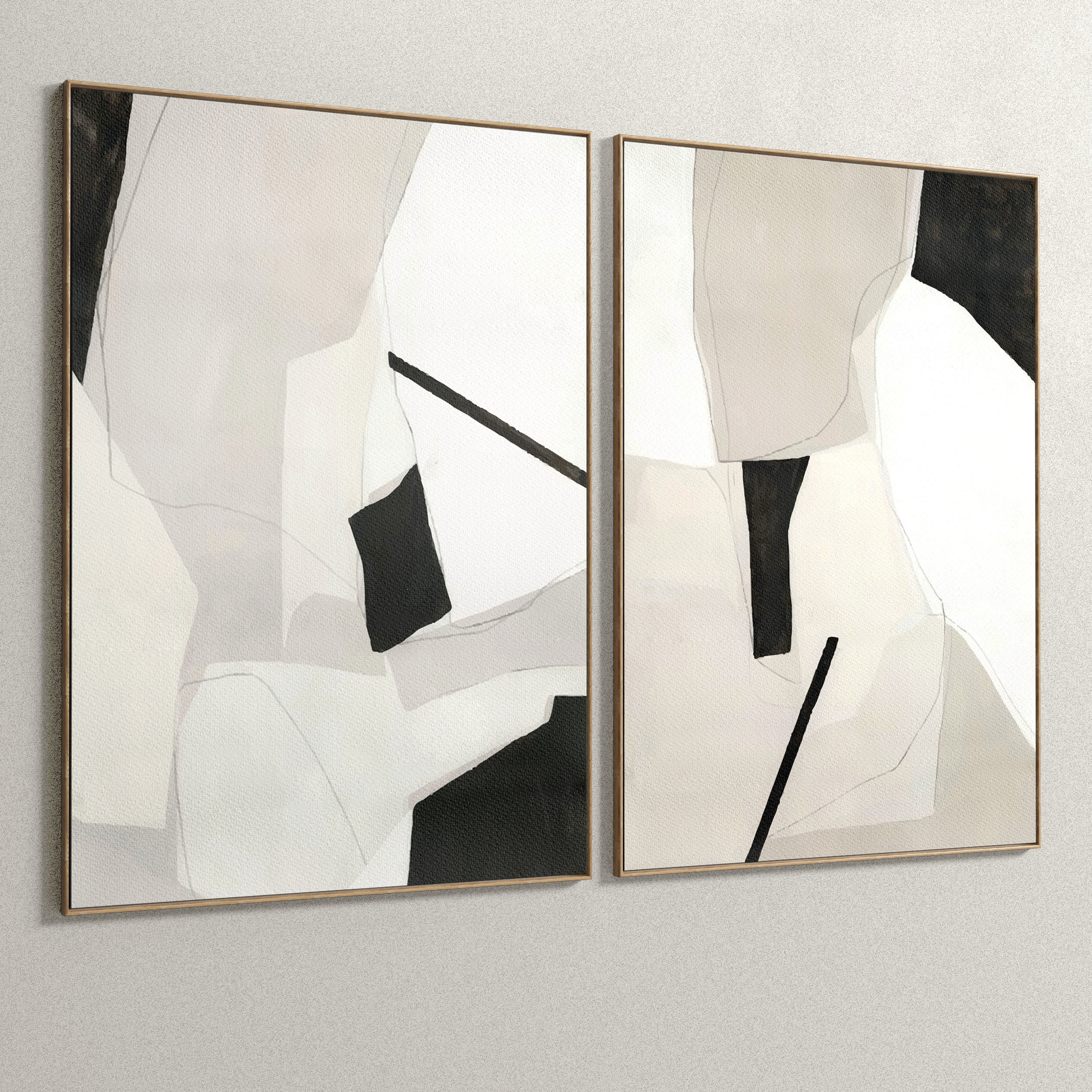 Plaster Two Photo Frame 72 Low-poly 3D model_3