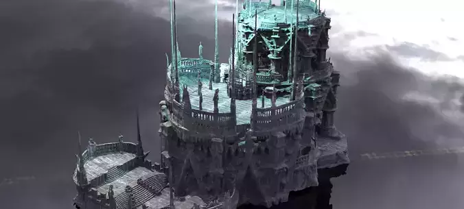 Poseidon ruins Platforms Kitbash 