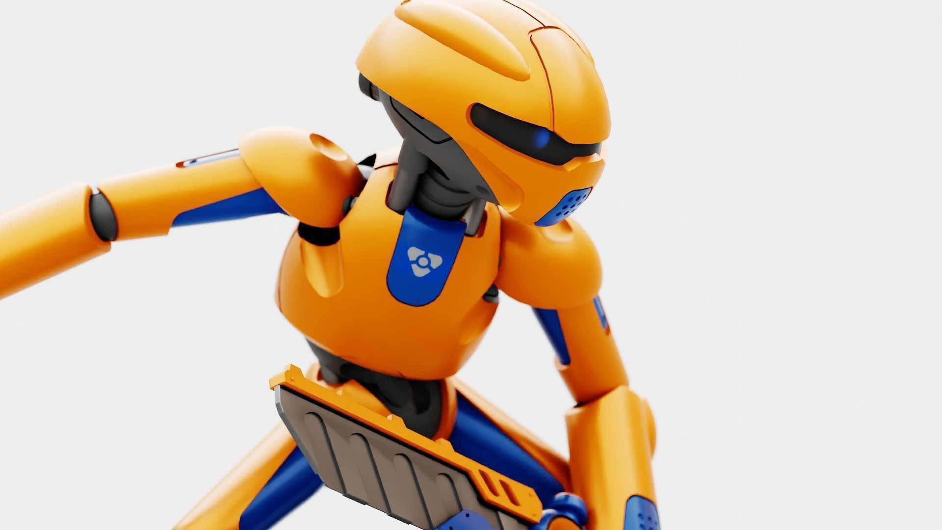 BATTLE DROID RF-800 RIGGED 3D model_16