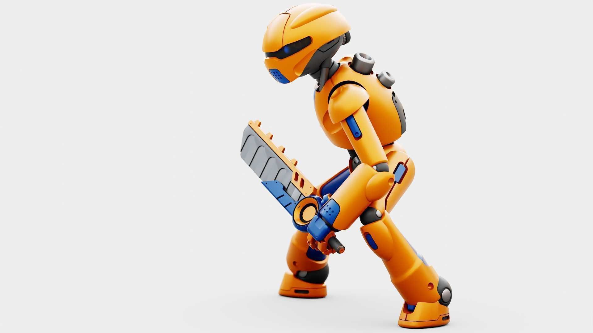 BATTLE DROID RF-800 RIGGED 3D model_11