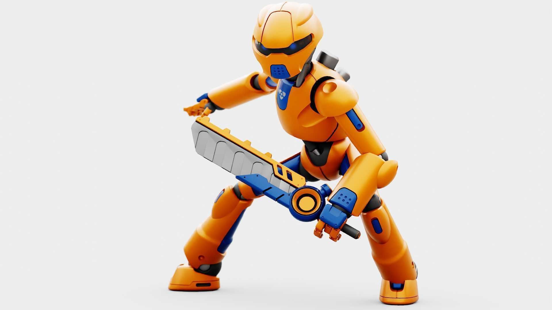 BATTLE DROID RF-800 RIGGED 3D model_13