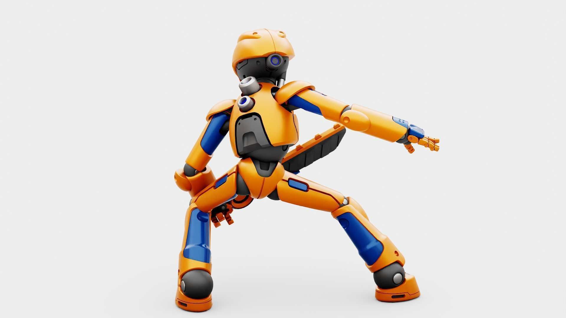 BATTLE DROID RF-800 RIGGED 3D model_8