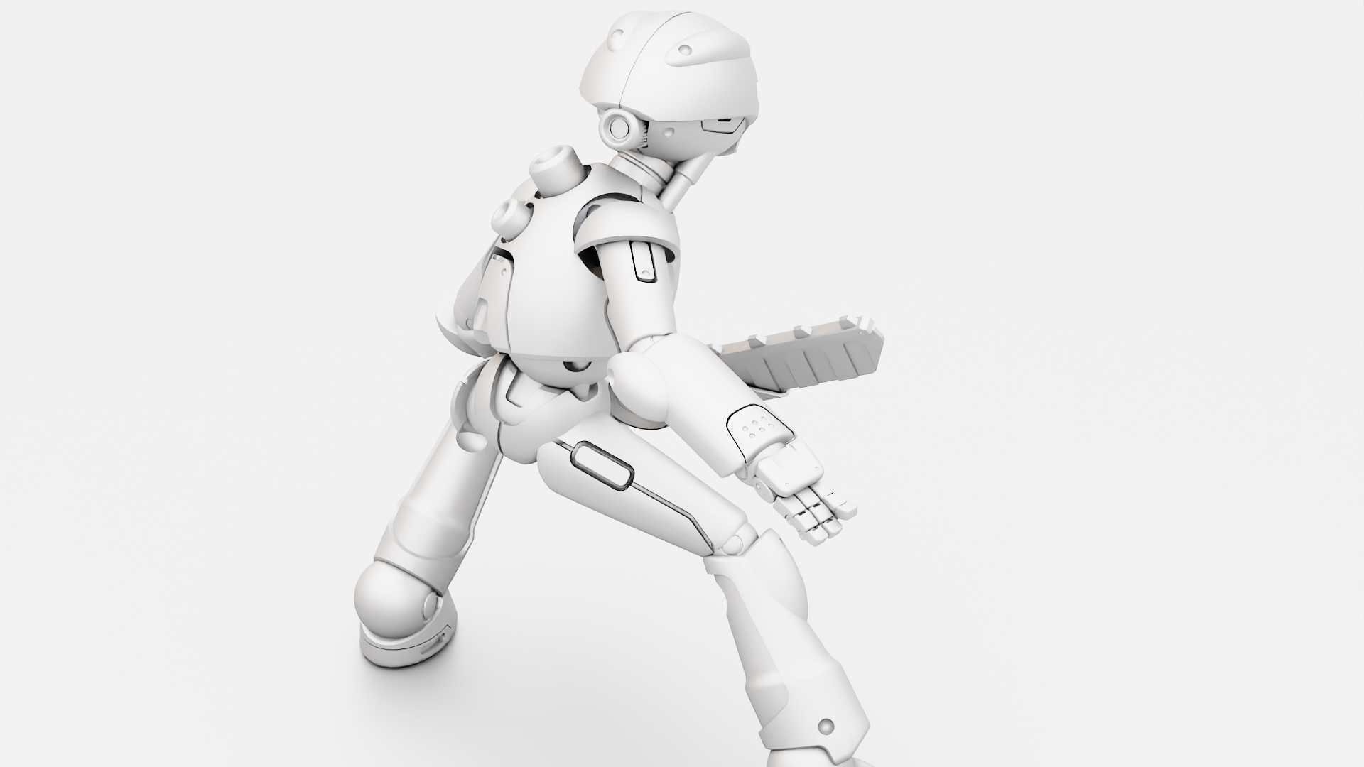 BATTLE DROID RF-800 RIGGED 3D model_34