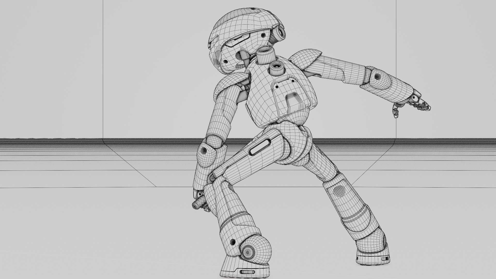 BATTLE DROID RF-800 RIGGED 3D model_38