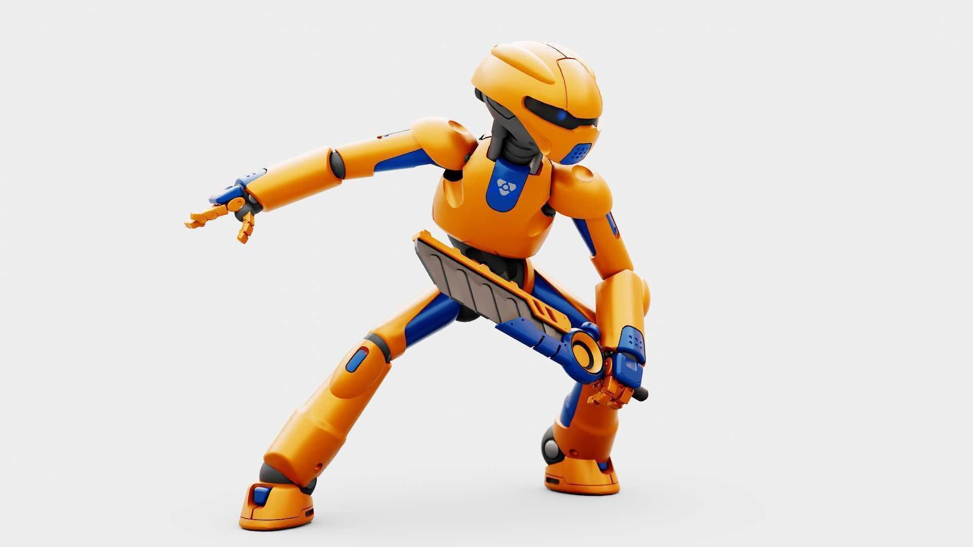 BATTLE DROID RF-800 RIGGED 3D model_4