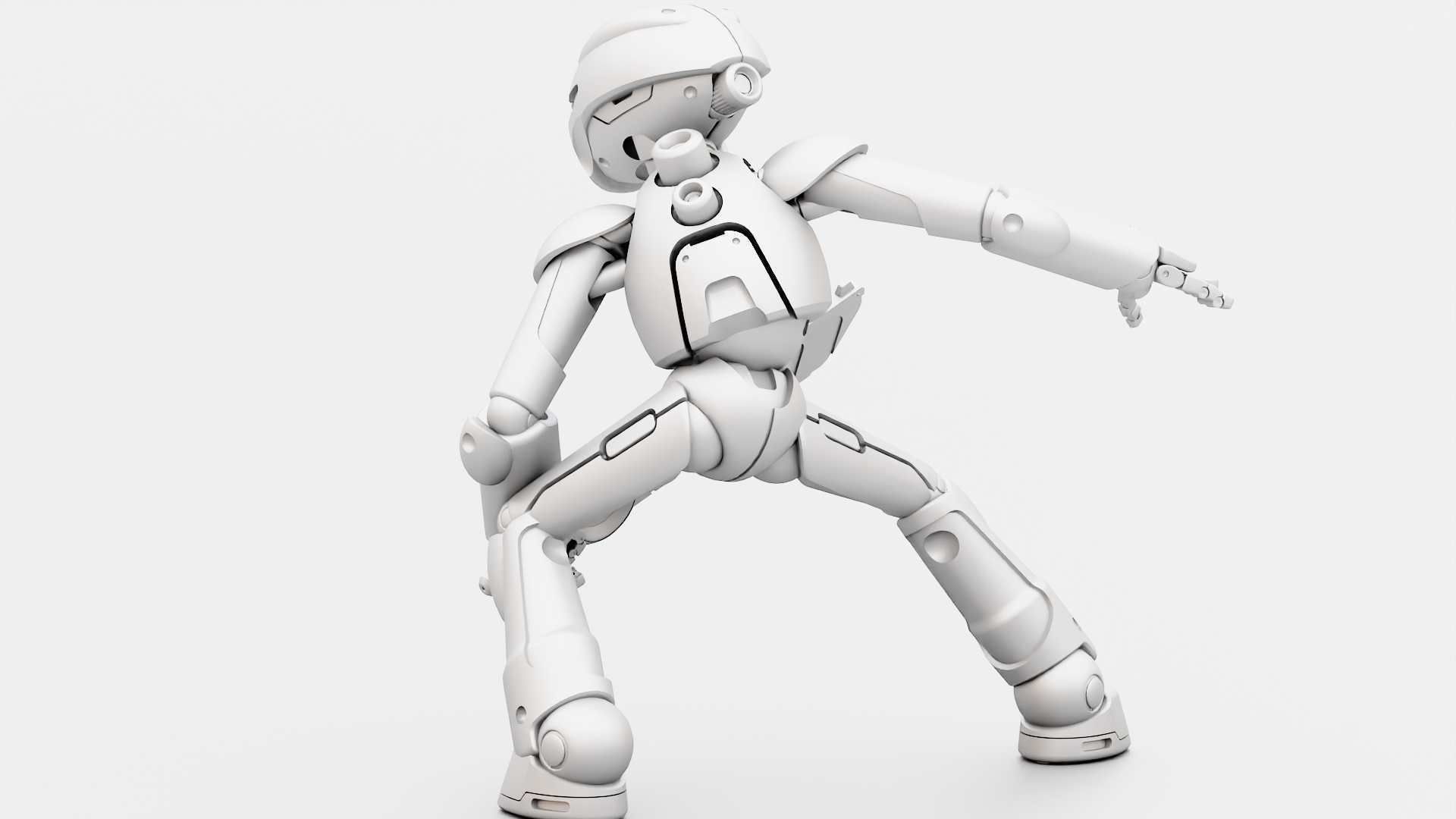 BATTLE DROID RF-800 RIGGED 3D model_33