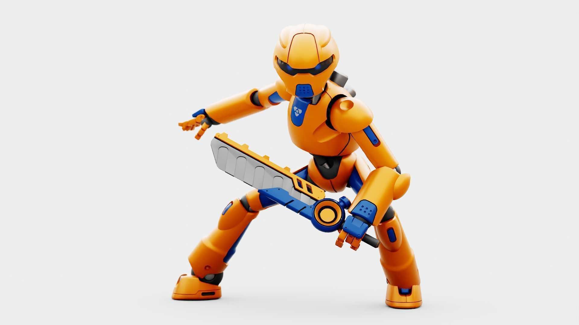 BATTLE DROID RF-800 RIGGED 3D model_2