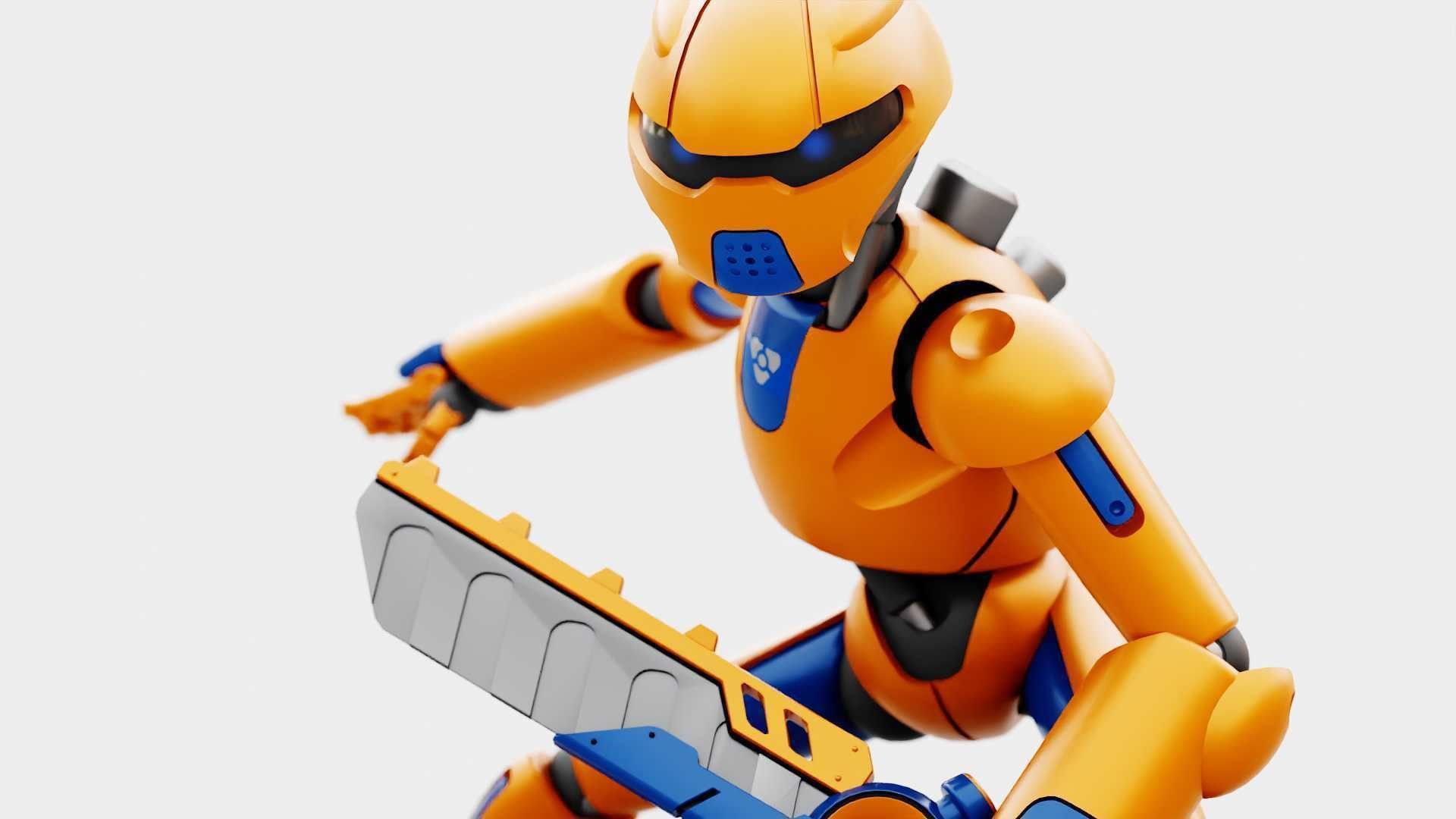 BATTLE DROID RF-800 RIGGED 3D model_14