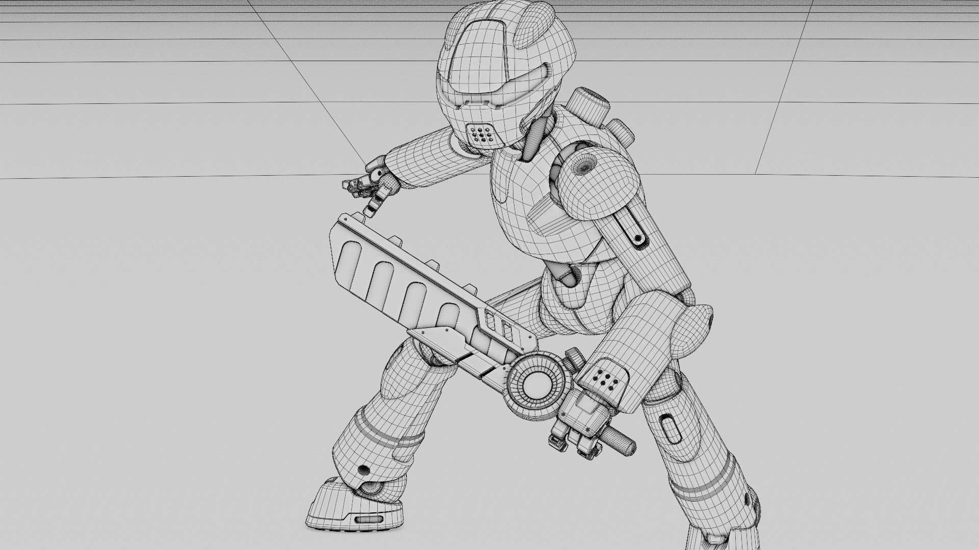 BATTLE DROID RF-800 RIGGED 3D model_36