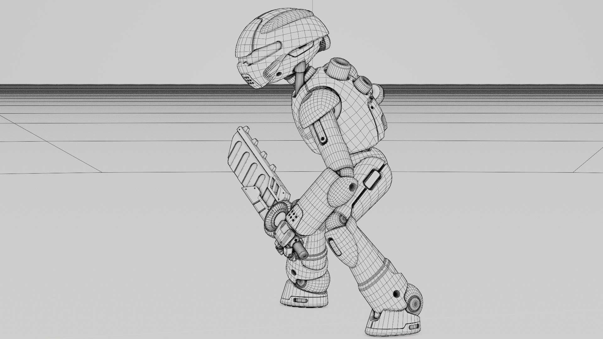 BATTLE DROID RF-800 RIGGED 3D model_37