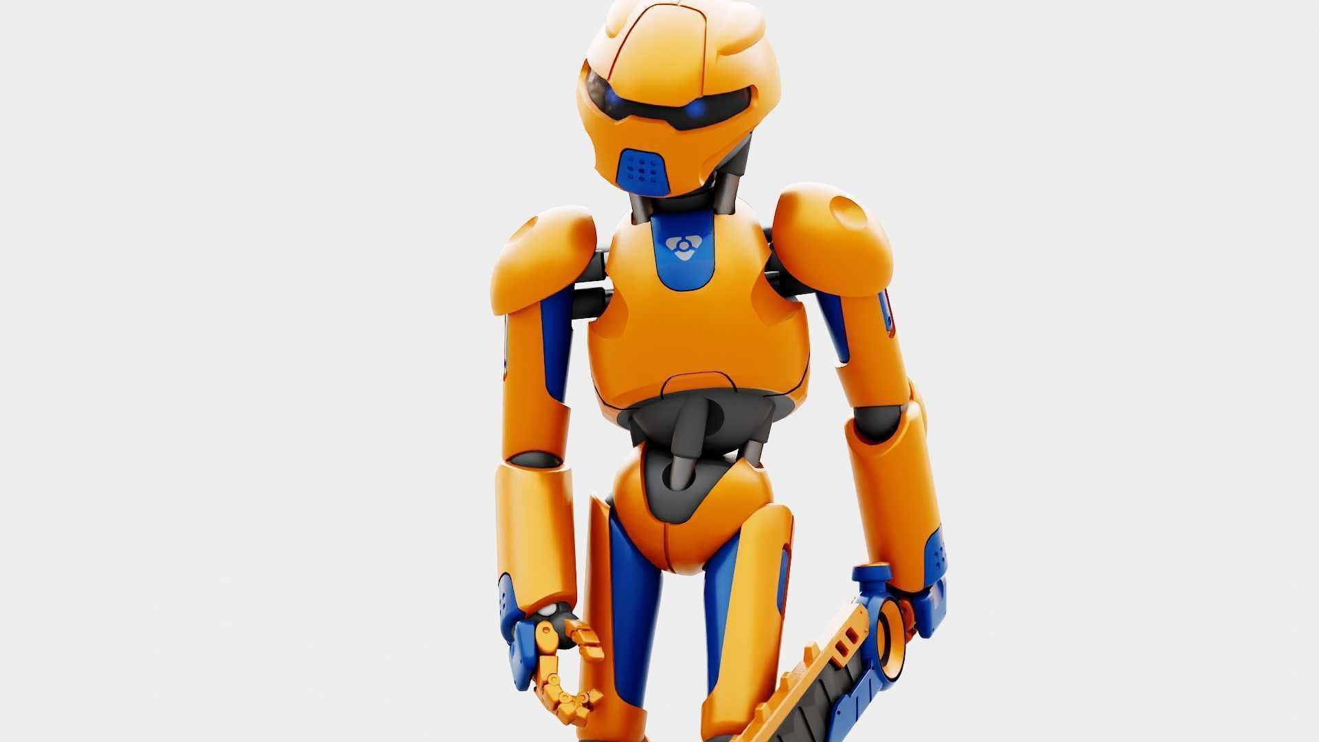 BATTLE DROID RF-800 RIGGED 3D model_27