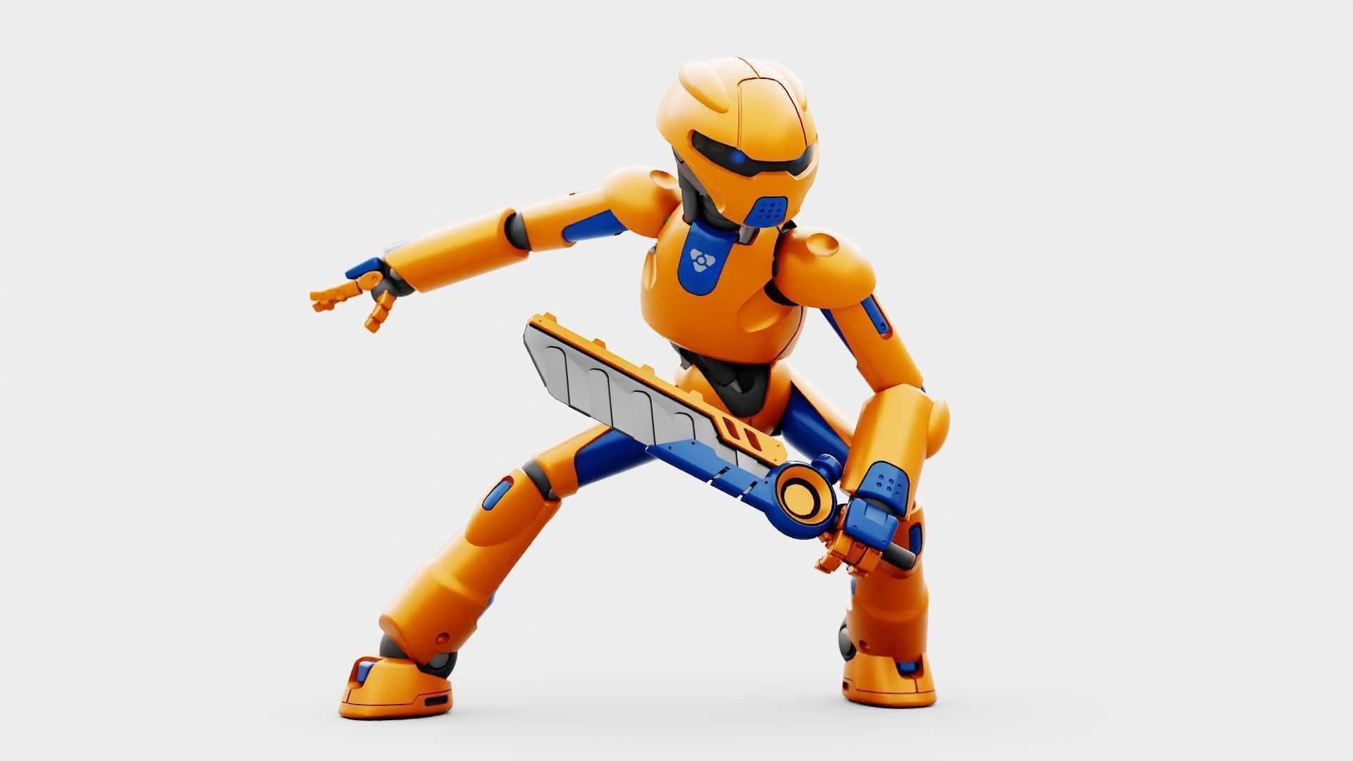 BATTLE DROID RF-800 RIGGED 3D model_3