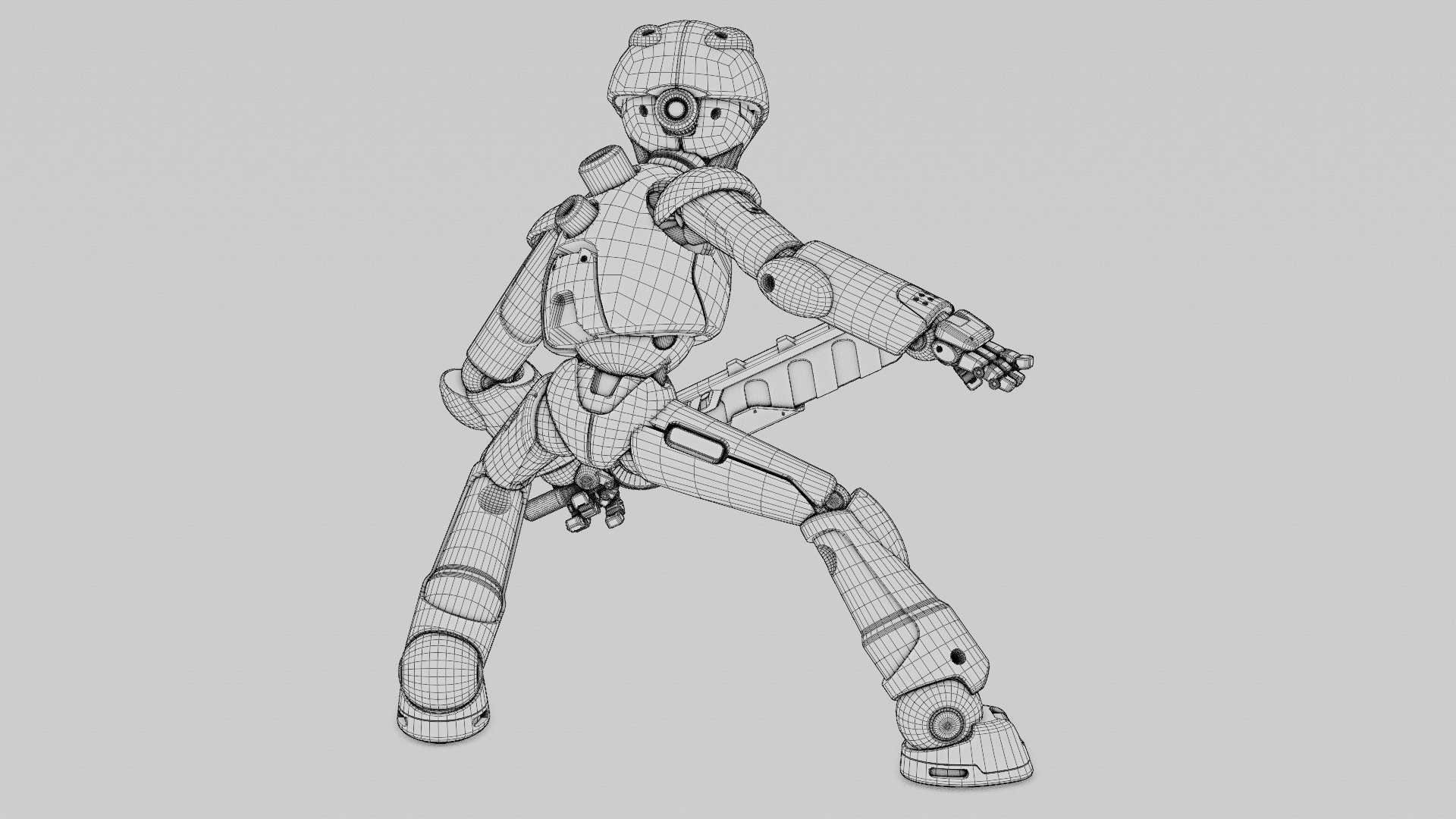 BATTLE DROID RF-800 RIGGED 3D model_39